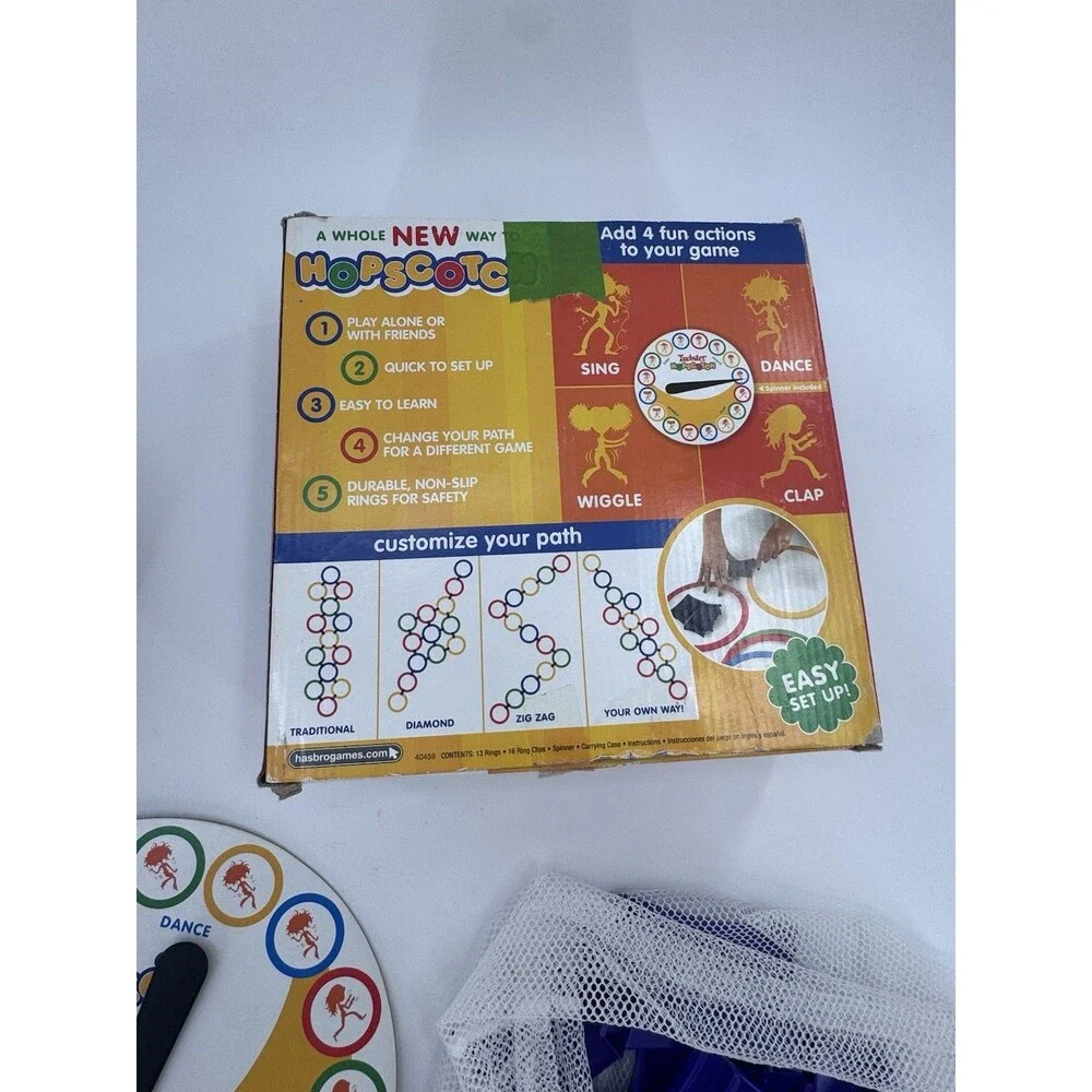 Twister Hopscotch Spinner Board & Arrow 12 Hoops 13 Connector Replacement Parts
